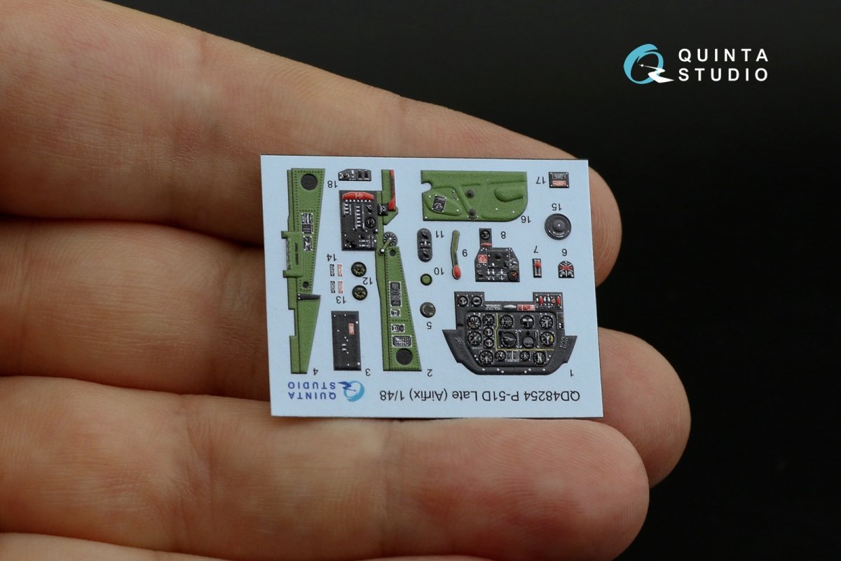 Quinta Studio QD48254 P-51D Late 3D-Printed &amp;amp; coloured Interior on decal paper ( Airfix ) 1/48 – zdjęcie 10
