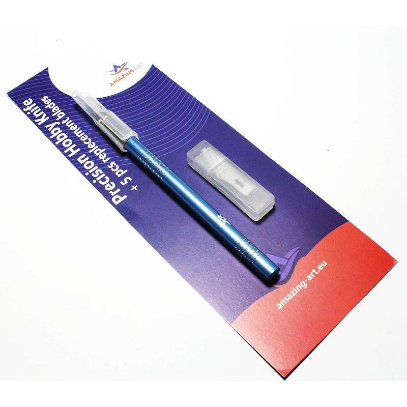 Couteau scalpel de modélisme Amazing Art 18598 + 5 lames