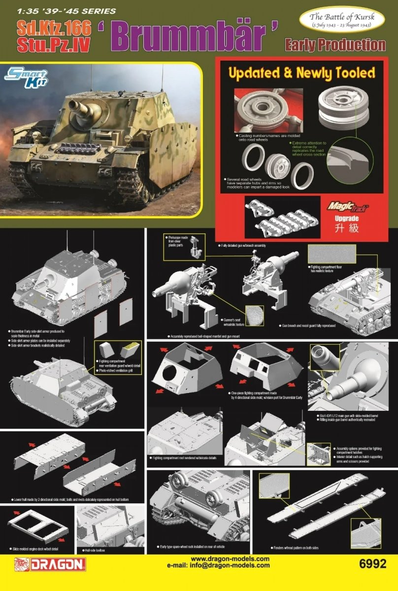 Dragon 6992 Sd.Kfz.166 Stu.Pz.IV &amp;#39;Brummbär&amp;#39; Early Production 1/35 – immagine 2