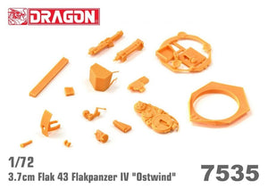 Dragon 7535 3.7cm FlaK 43 Flakpanzer IV &amp;quot;Ostwind&amp;quot; 1/72 – imagen 8