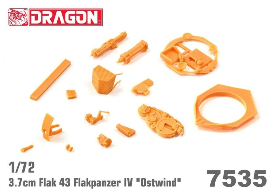Dragon 7535 3.7cm FlaK 43 Flakpanzer IV &amp;quot;Ostwind&amp;quot; 1/72 – imagen 8