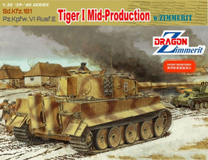 Dragon 6700 Sd.Kfz 181 Pz.Kpfw.VI Ausf.E Tiger I Mid Production w/Zimmerit 1/35 – immagine 2