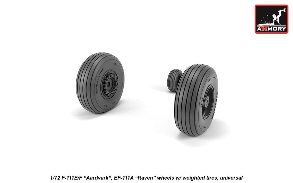 Armory Models AW72338 F-111E/F Aardvark / EF-111A Raven wheels w/ weighted tires 1/72 – Bild 2