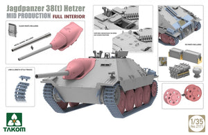 Takom 2171 Jagdpanzer 38(t) Hetzer Mid Production Full Interior 1/35 – Bild 3