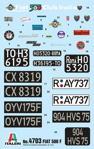 Italeri 4703 FIAT 500F 1968 1/12 – zdjęcie 9