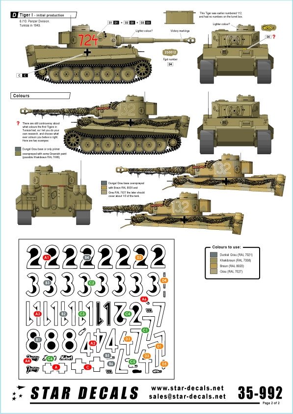 Star Decals 35-992 Afrika Tigers 1 1/35 – Bild 2