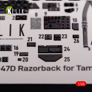 KELIK K48015 P-47D &amp;quot;Razorback&amp;quot; interior 3D decals for Tamiya kit 1/48 – image 5