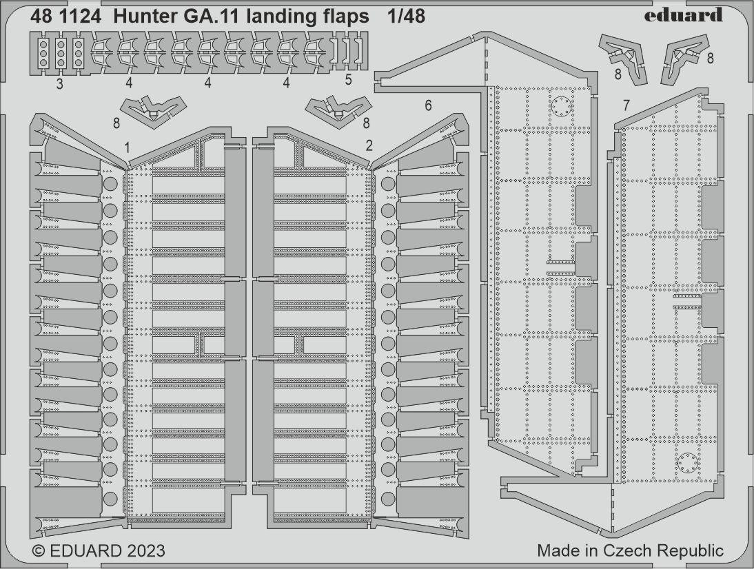 Volets d'atterrissage Eduard 481124 Hunter GA.11 Airfix 1/48