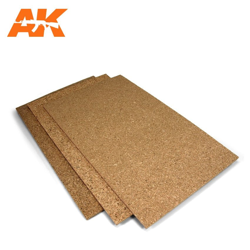 Feuille de liège AK Interactive AK8048 – Grain fin 200 x 300 x 3 mm