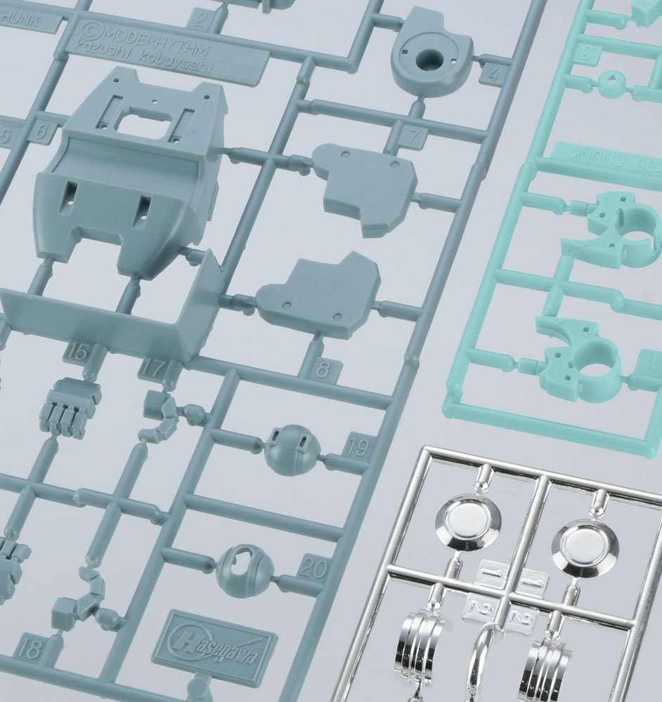 Hasegawa 64793 Creator Works MechatroChunk 02 &amp;#39;Grayish Mint&amp;#39; &amp;amp; Support Girl 1/35 – imagen 11