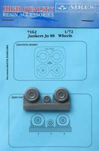Roues Aires 7162 Ju 88 + masque de peinture 1/72 Hasegawa