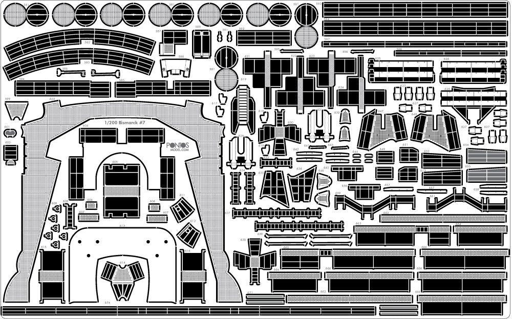 Pontos 23001F2 BISMARCK 1941 Detail Up Set Basic Ver.2 1/200 – image 8