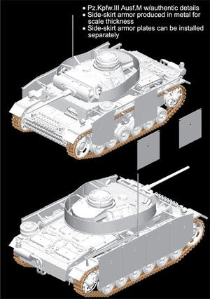 Dragon 6604 Pz.Kpfw.III Ausf.M w/Schurzen 1/35 – Bild 2