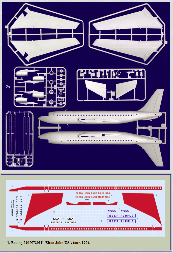 Roden 315 Boeing 720 ELTON JOHN 1974 1/144 – immagine 2