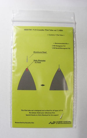 HobbyDecal MT48007V1 Ensemble de tubes Pitot F-8 1/48