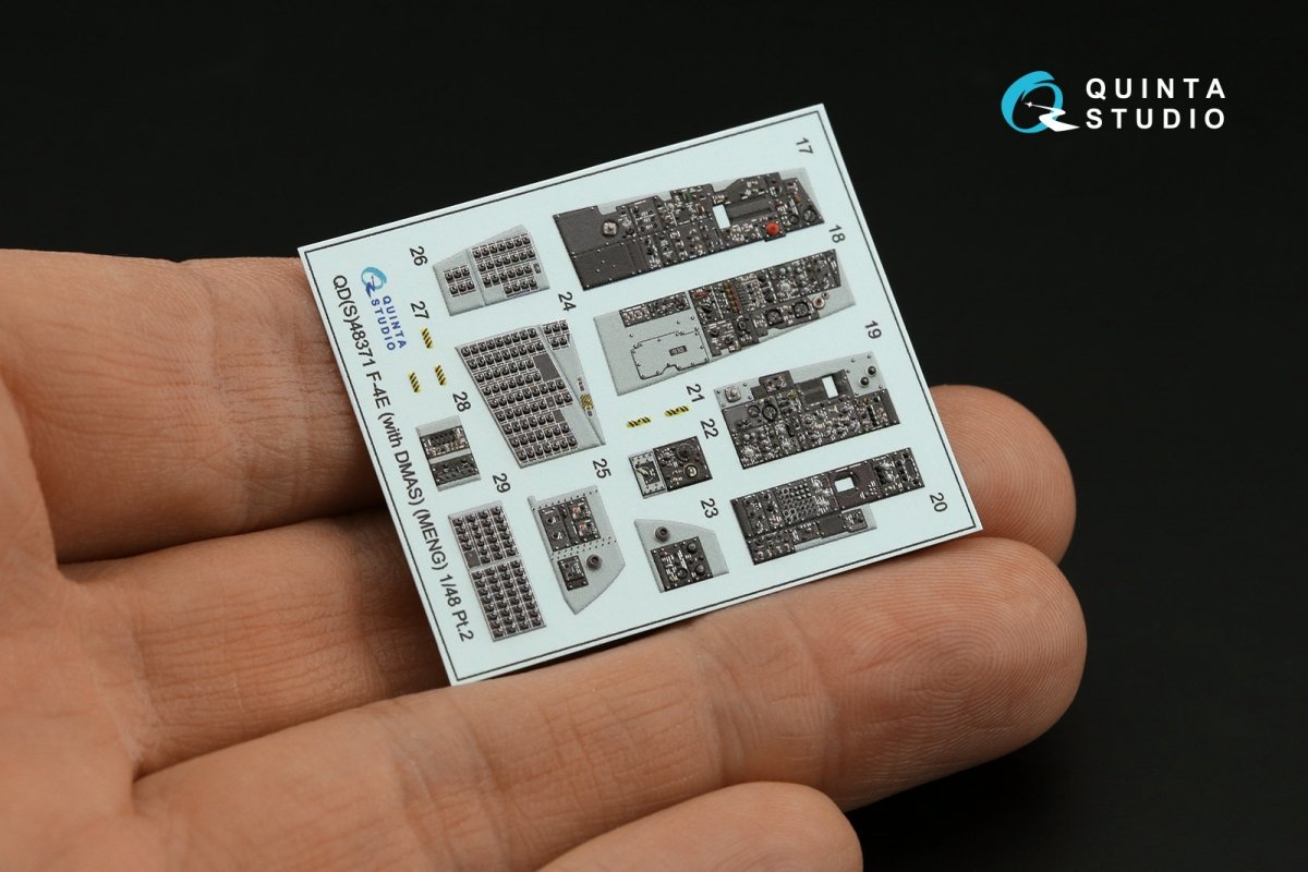 Quinta Studio QDS-48371 F-4E avec intérieur imprimé en 3D et coloré DMAS sur papier décalcomanie (Meng) (Petite version) 1/48 – image 6