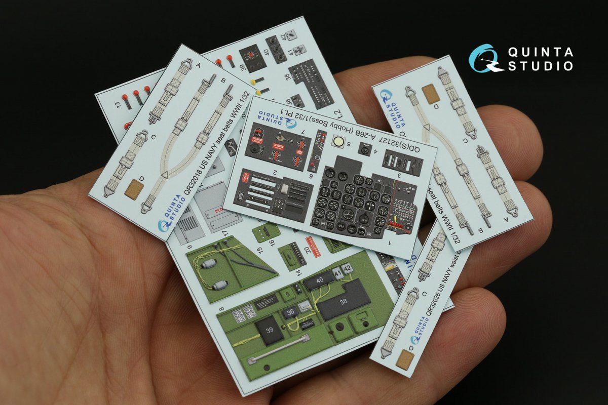 Intérieur imprimé en 3D et coloré sur papier décalcomanie Quinta Studio QD32127 A-26B (Hobby Boss) 1/32 – image 2