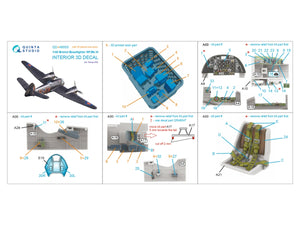 Quinta Studio QD+48555 Bristol Beaufighter NF.Mk.VI 3D-Printed &amp;amp; coloured Interior on decal paper (Tamiya) (with 3D-printed resin parts) 1/48 – immagine 2