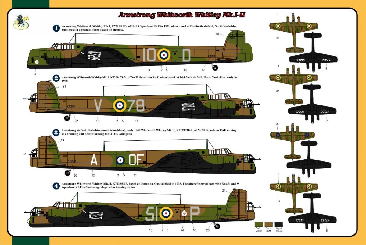 Fly 72004 Armstrong Whitworth Whitley Mk.I-II 1/72 – imagen 4
