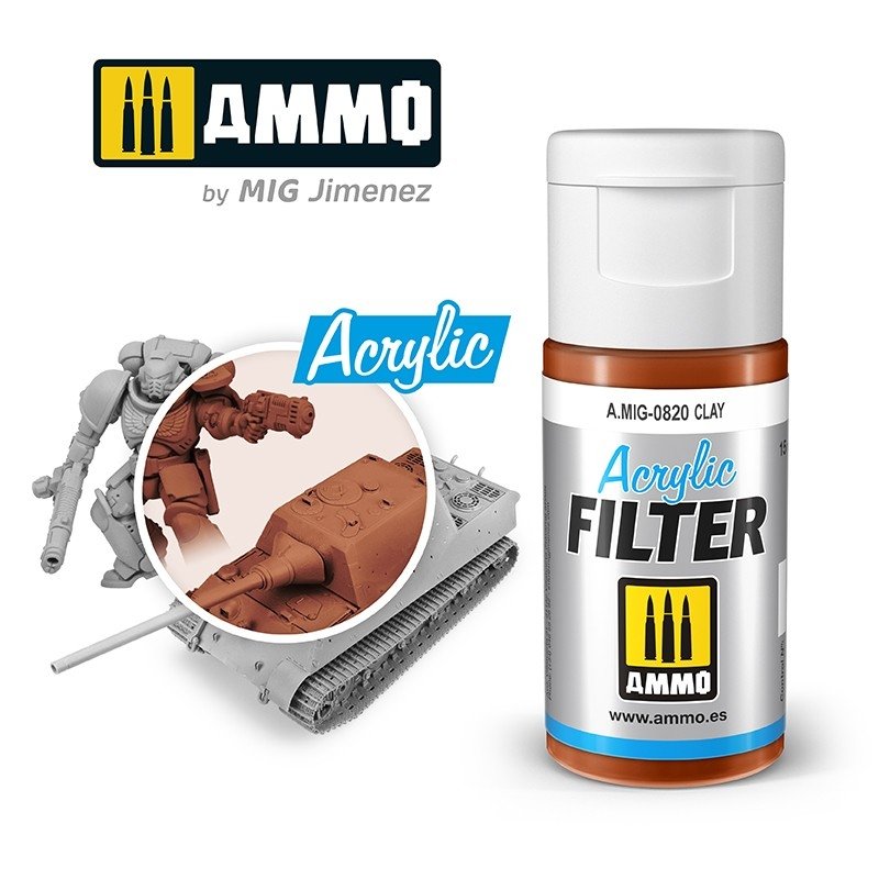 Filtre acrylique Ammo of Mig 0820 Argile 15 ml