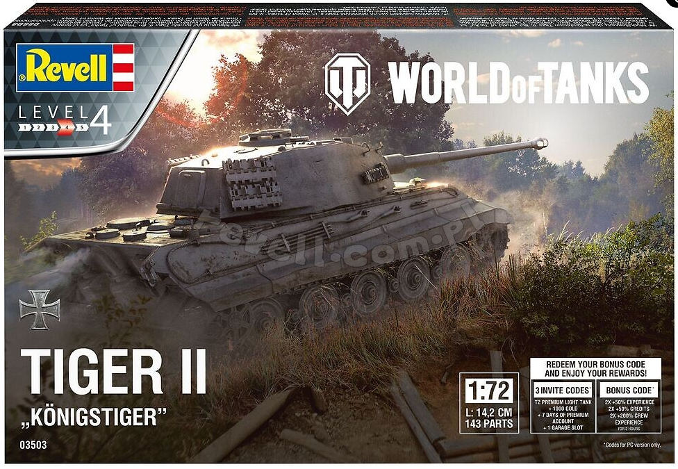 Revell 03503 Tiger II Ausf. B Königstiger World of Tanks 1/72