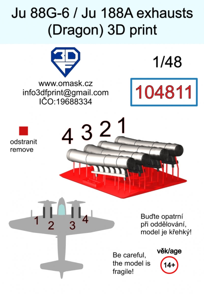 Omask 104811 Ju 88G-6 / Ju 188A (Dragon) 3D print 1/48 – immagine 2