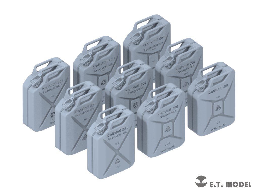 E.T. Model P35-242 WWII German 20L JERRY CANS SET(3D Printed) 1/35 – zdjęcie 2