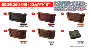 Kit de peinture pour diorama Hataka HTK-AS45 : ruines de bâtiments en briques (6 x 17 ml) – image 2