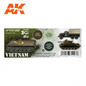 AK Interactive AK11659 3G VIETNAM COULEURS DE CAMOUFLAGE POUR JUNGLE COLORS 3 x 17 ml – image 2