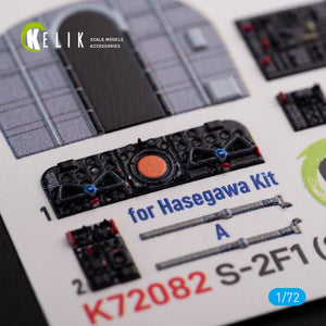 KELIK K72082 S-2A Tracker interior 3D decals for Hasegawa kit 1/72 – immagine 6