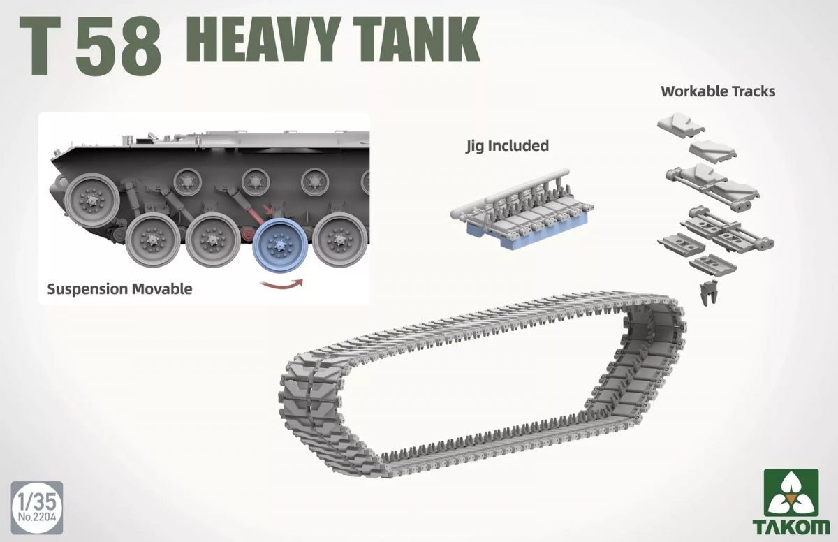 Takom 2204 T58 Heavy Tank 1/35 – image 5
