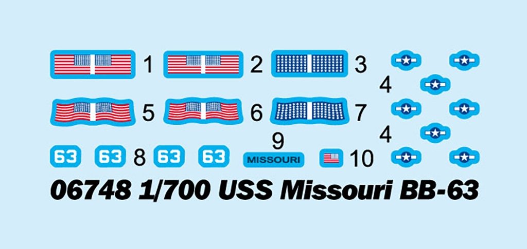 Trumpeter 06748 Battleship USS Missouri BB-63 1/700 – Bild 3