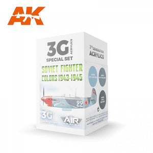 AK Interactive AK11742 Couleurs des chasseurs soviétiques 1943-1945 3 x 17 ml