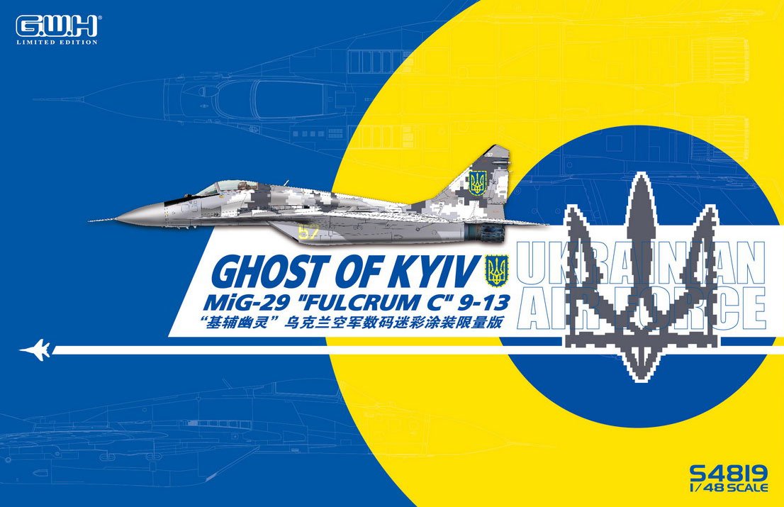 Maquette Great Wall Hobby S4819 MiG-29 9-13 « Fulcrum-C » Fantôme de Kyiv Édition Limitée 1/48