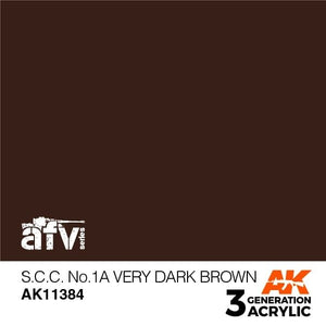 AK Interactive AK11384 SCC No.1A Very Dark Brown 17ml