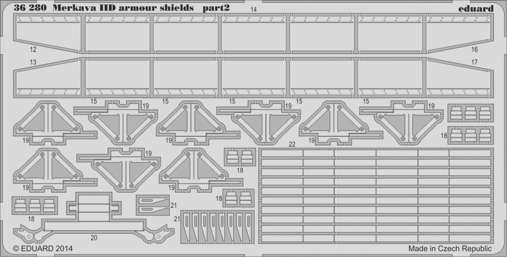 Eduard 36280 Merkava IID armour shields Academy – Bild 2