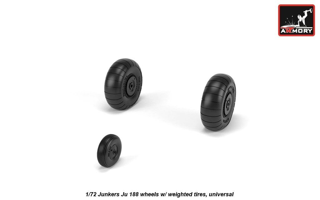 Armory Models AW72203 Junkers Ju 188 wheels w/ weighted tires 1/72 – Bild 2