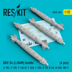RESKIT RS32-0365 GBU-54 (LJDAM) BOMBS (4 PCS) 1/32