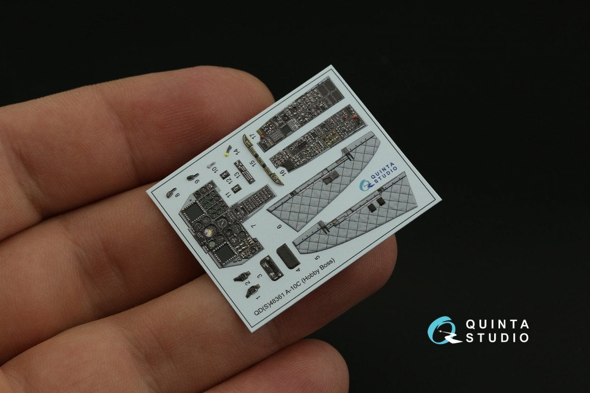 Quinta Studio QDS-48361 A-10C 3D-Printed &amp;amp; coloured Interior on decal paper (Hobby Boss) (Small version) 1/48 – Bild 7
