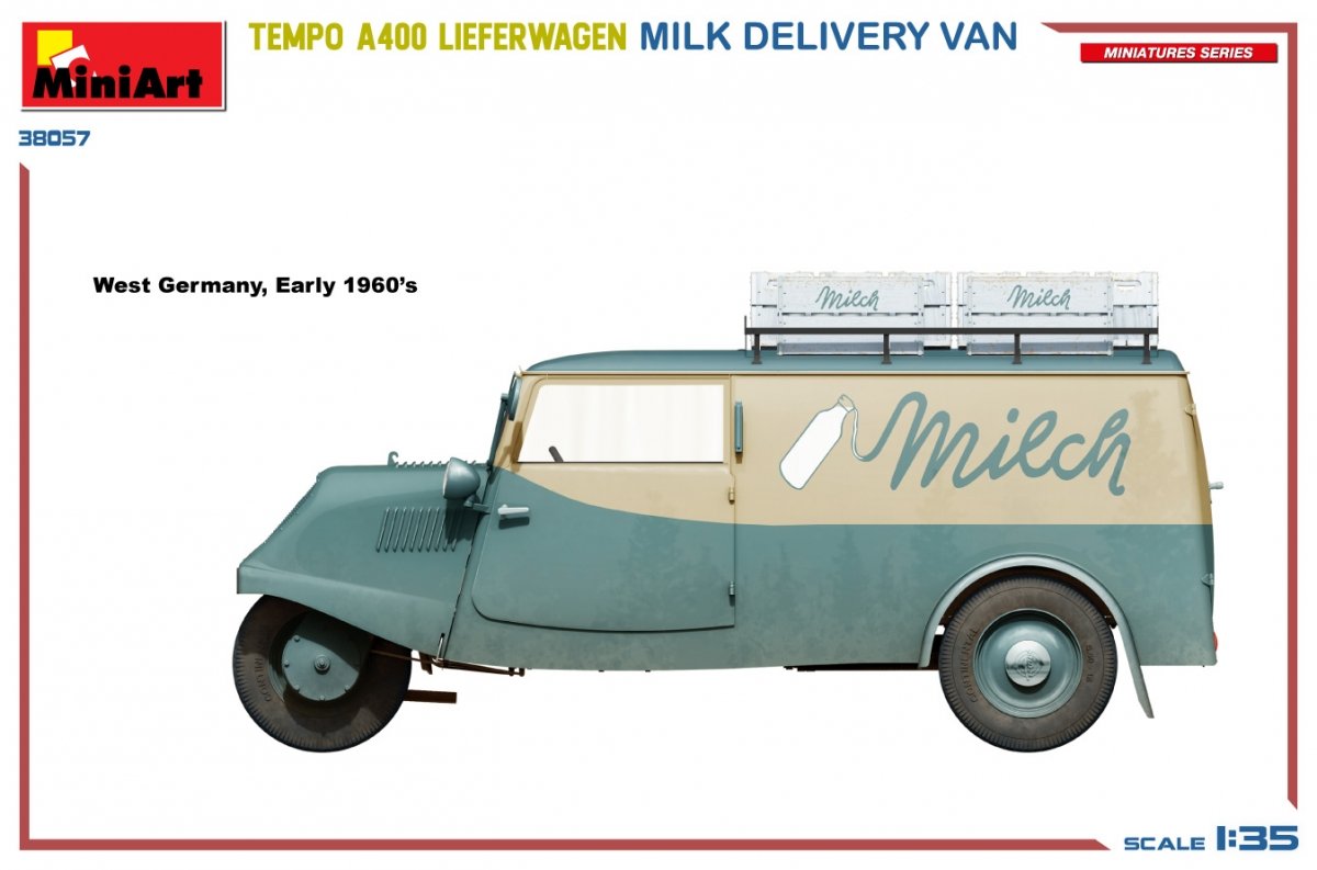 MiniArt 38057 TEMPO A400 LIEFERWAGEN. MILK DELIVERY VAN 1/35 – imagen 7