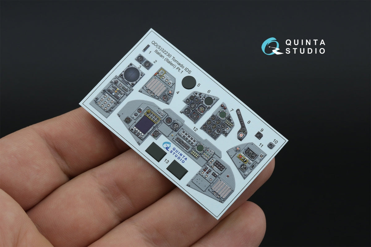 Quinta Studio QDS+32230 Tornado IDS Italian 3D-Printed &amp;amp; coloured Interior on decal paper (Italeri) (Small version) (with 3D-printed resin parts) 1/32 – Bild 4