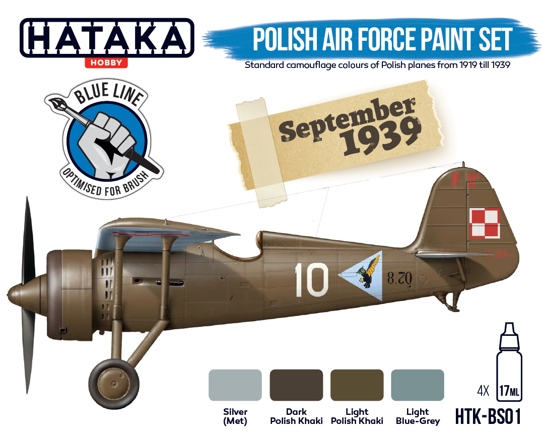 Hataka HTK-BS01 BLUE LINE – Polish Air Force paint set 4x17ml – immagine 2