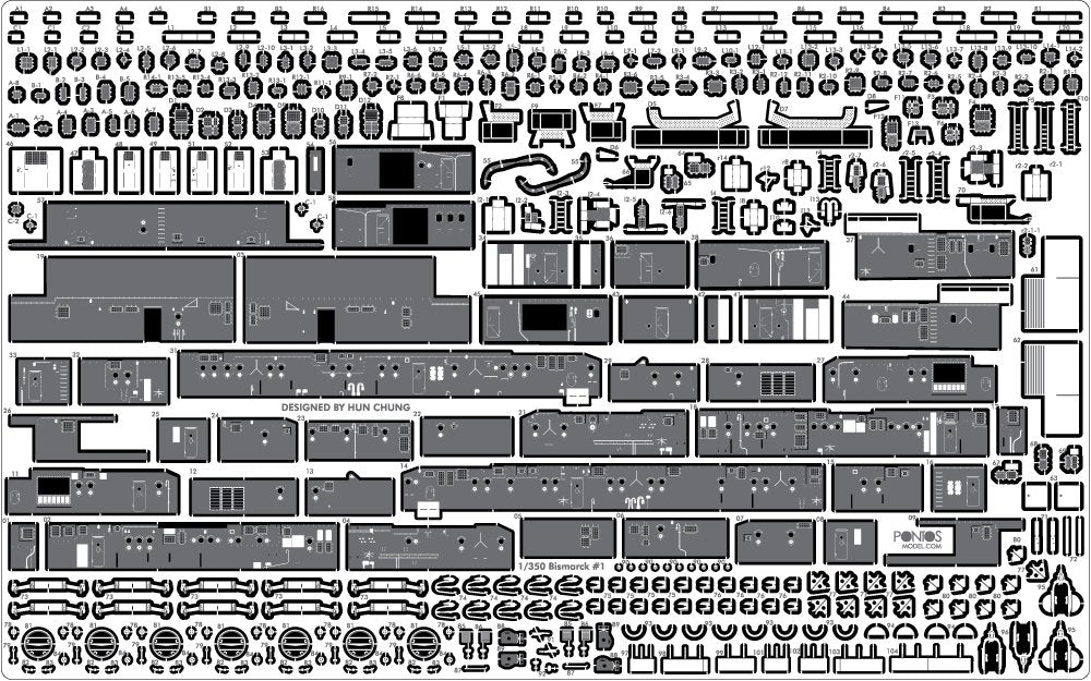 Pontos 35022F1 BISMARCK 1941 Kit de détails (1/350) – image 17