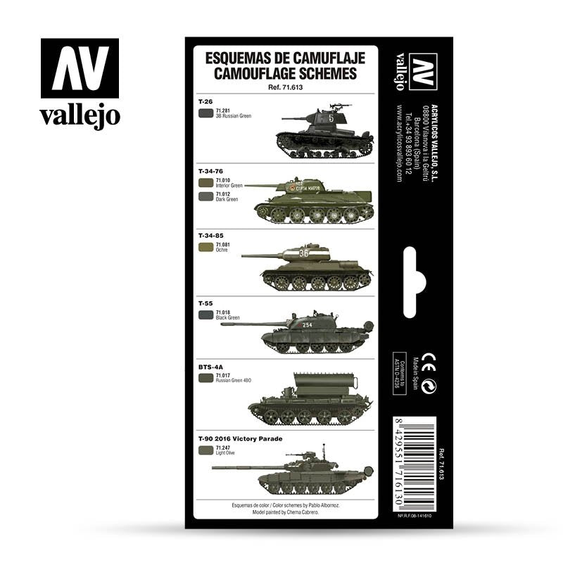 Vallejo 71613 SRussian Greens (1928’s to Present) 8 x 17ml – zdjęcie 2