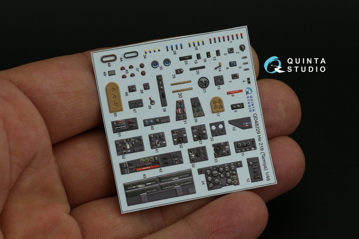 Quinta Studio QD48229 He 219 3D-Printed &amp;amp; coloured Interior on decal paper (Tamiya) 1/48 – Bild 10