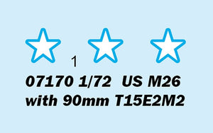 Trumpeter 07170 US M26 with 90mm T15E2M2 1/72 – Bild 7