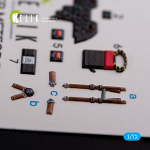 KELIK K72077 Gloster Meteor F.8 interior 3D decals for Airfix kit 1/72 – immagine 3