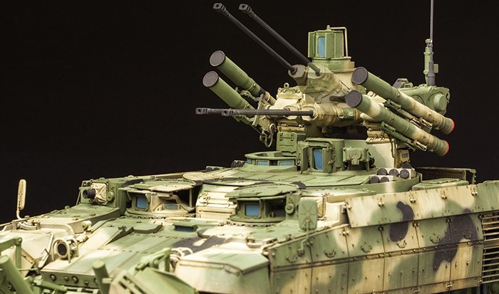 Meng Model TS-010 RUSSIAN TERMINATOR FIRE SUPPORT COMBAT VEHICLE BMPT w/KMT-8 1/35 – Bild 11