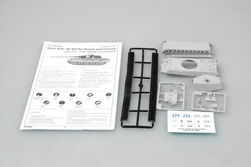 Trumpeter 07291 King Tiger Henschel Turret w/Zimmerit 1/72 – imagen 3