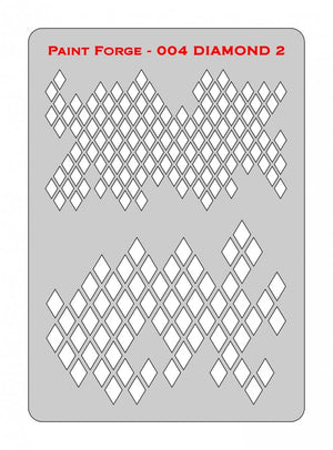 Paint Forge PFST004L STENCIL - DIAMONDS 2